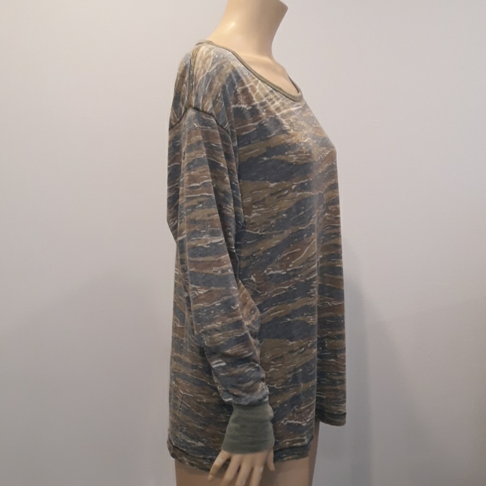 Free people tiger combo camouflage shirt sz S NWT - Picture 5 of 8
